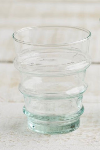 Clear Blue Glasses with Rings 250ml HW Drinkware - Tumbler, Wine Glass, Carafe, Jug Beldi   