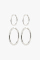 Eve Hoop 2-in-1 Set Silver-Plated Earrings
