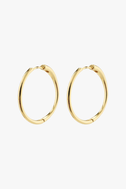 Eanna Large Hoops Recycled Gold Plated Earrings ACC Jewellery Pilgrim   