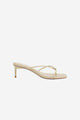Chrissy Parchment Thin Strap Mule Heel