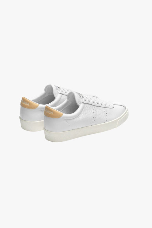 2843 White Yellow Trim Comfort Leather Sneaker ACC Shoes - Sneakers Superga   