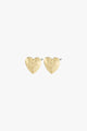Sophia Recycled Puffy Heart Gold Stud EOL Earrings