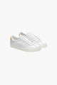 2843 White Yellow Trim Comfort Leather Sneaker
