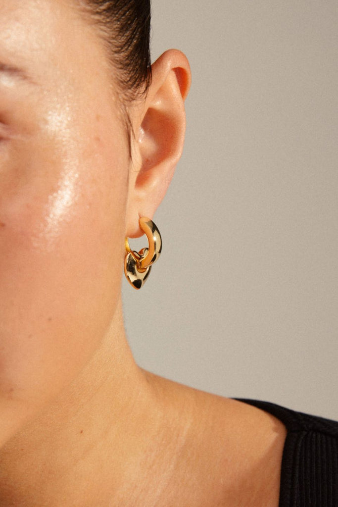 BONEE＞SQUARE HOOP EARRINGS GOLD PLATED - アクセサリー