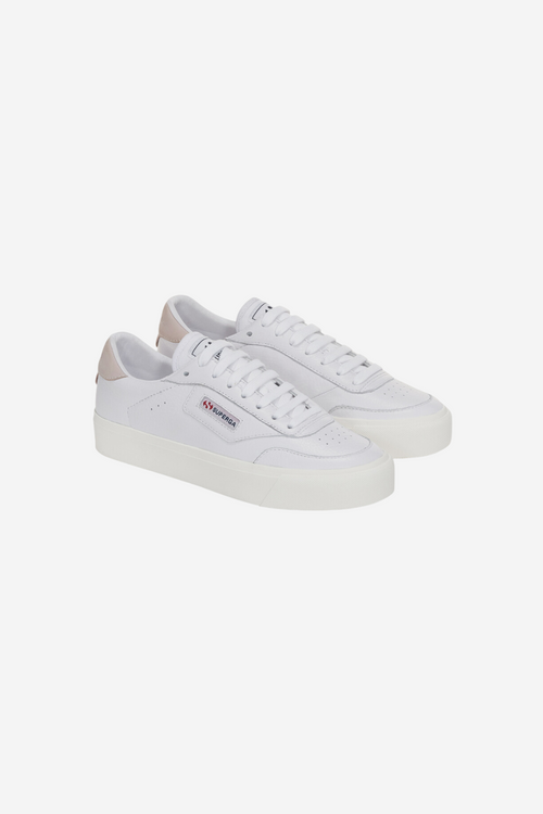 3843 All White Leather Sneaker ACC Shoes - Sneakers Superga   