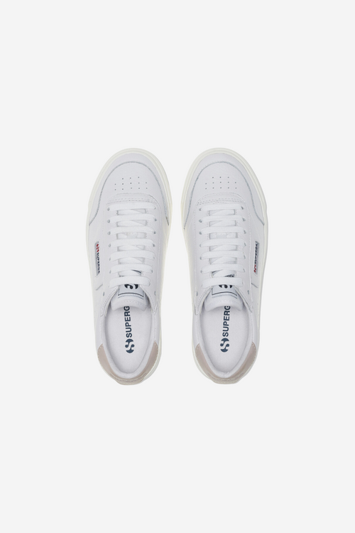 3843 All White Leather Sneaker ACC Shoes - Sneakers Superga   