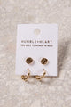 Bubble Hoop Stud Set Gold Earrings