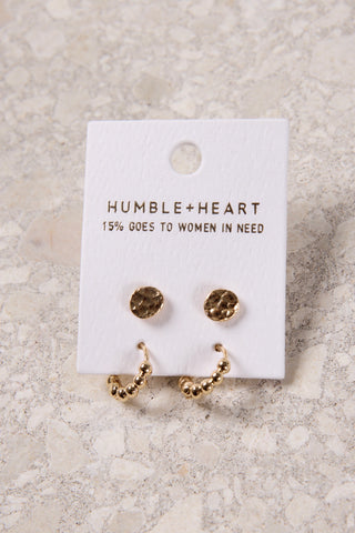 gold earring set