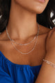 Double Link Chain Silver Necklace