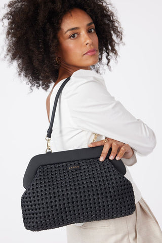 Ginny Black Braid Shoulder Bag ACC Bags - All, incl Phone Bags Saben   