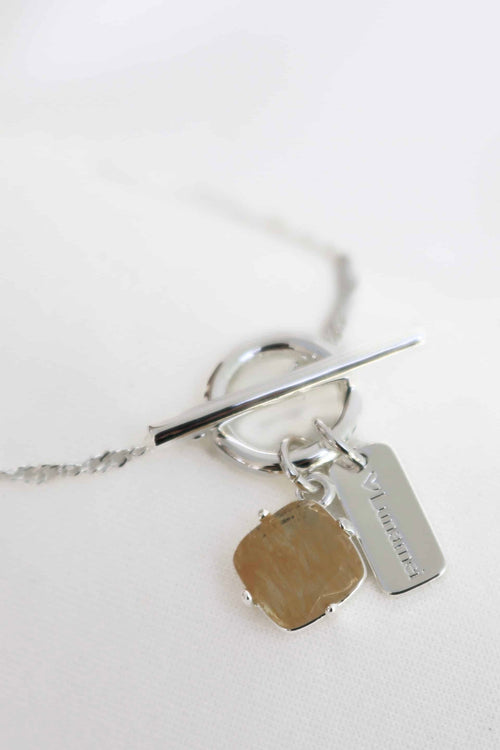 Healing Sterling Silver Plate with Herkimer Quartz Fob Bracelet ACC Jewellery Love Lunamei   