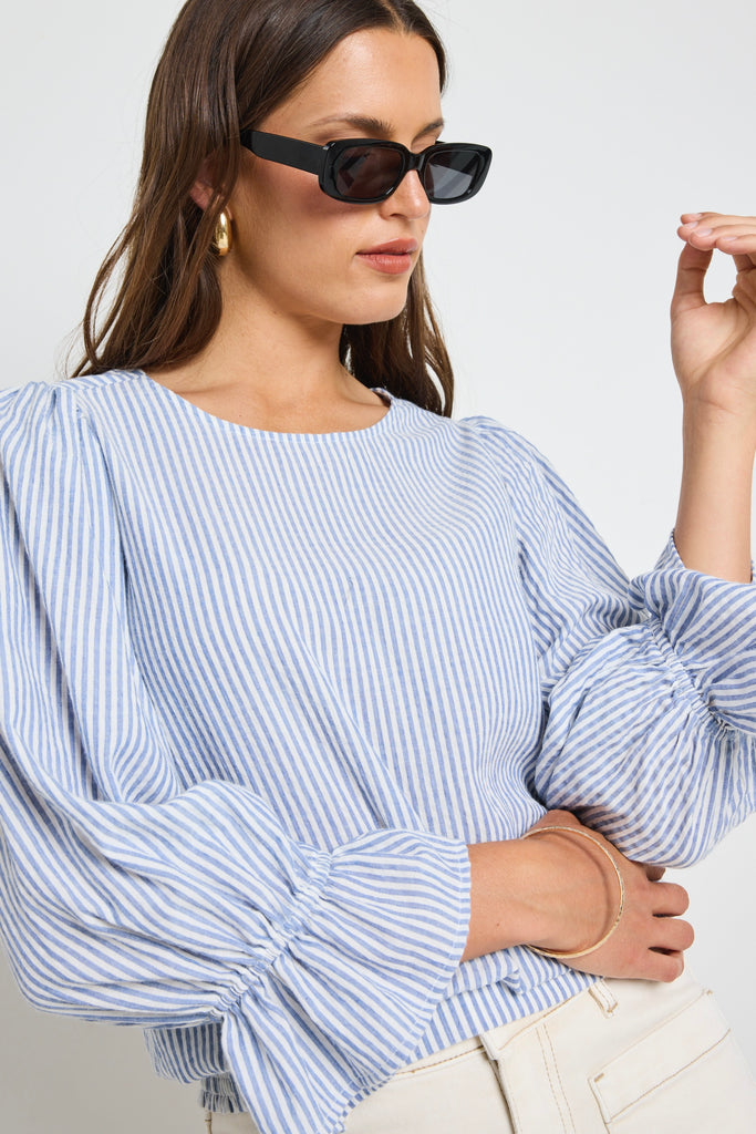 Lidie SS Top Light Blue