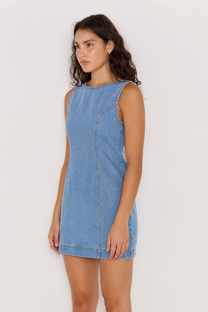 by frankie denim dress Frankie Denim Mini Dress