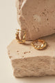 Oval Twist Hoop Gold Earrings