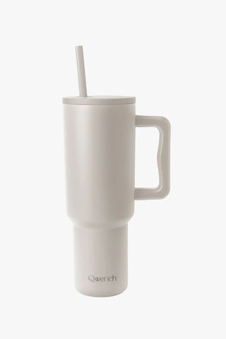 Quest Almond Latte Insulated with Straw 1.1L Tumbler HW Drinkware - Tumbler, Wine Glass, Carafe, Jug Qwench   