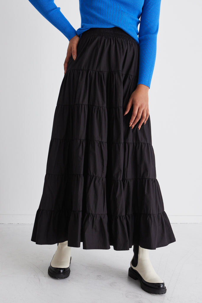 Black flowy skirt outlet uk