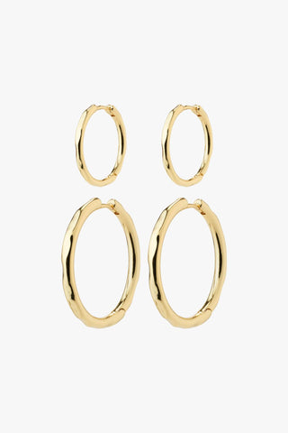 Eve Hoop 2-in-1 Set Gold-Plated Earrings ACC Jewellery Pilgrim   