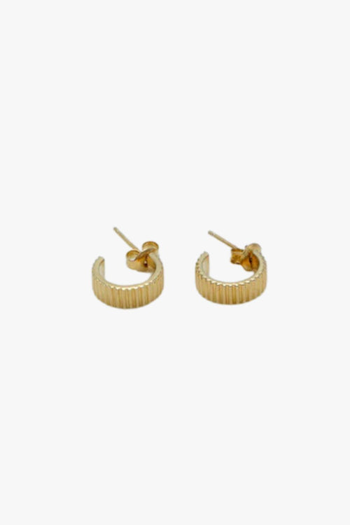 Lines Gold Hoop Earrings ACC Jewellery Sophie   