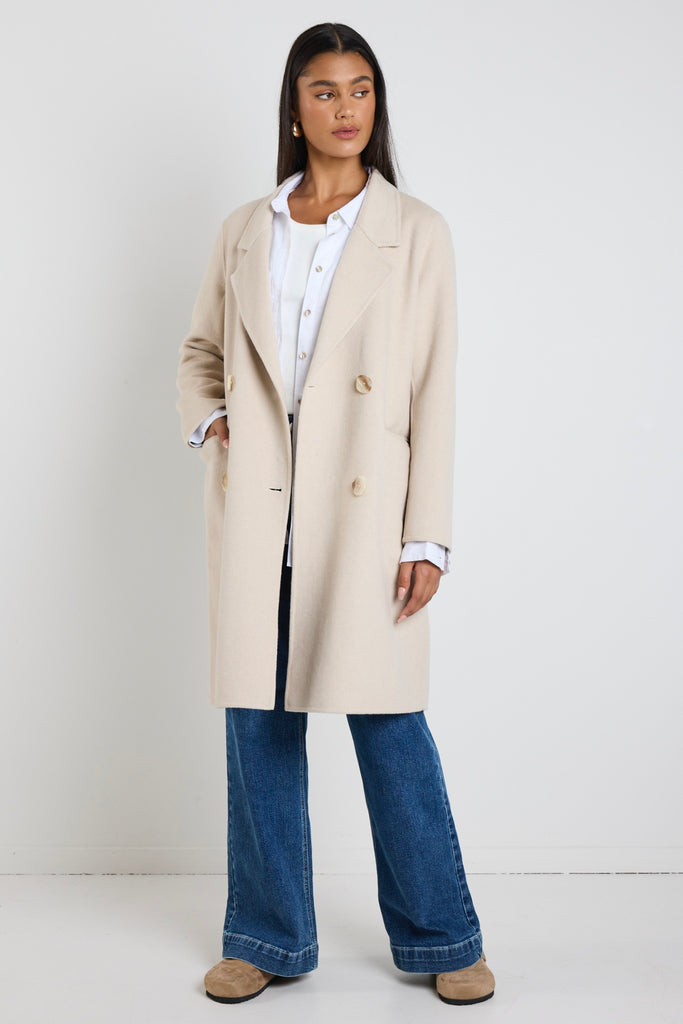 ブルーム&ブランチ　Phlannel Wool Mesh Coat StockholmPumiceCoat_ZoeyMinera