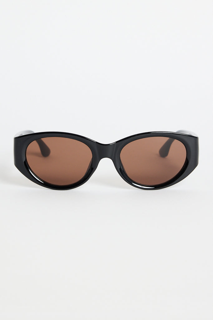 Shop Tokyo Black Oval Sunglasses | Flo & Frankie