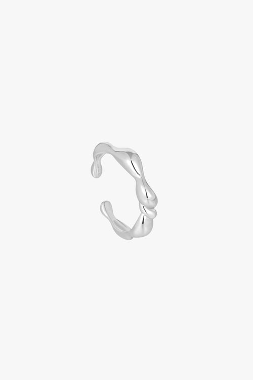 Twisted Wave Adjustable Silver Ring ACC Jewellery Ania Haie   