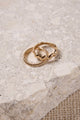 Double Twist Gold Ring Set