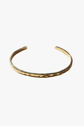 Gaia 18k Gold Plate Soft Hammered Cuff Bangle ACC Jewellery Love Lunamei   