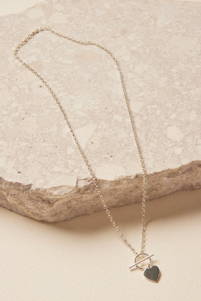 Shop Heart Fob Silver Necklace Online Flo & Frankie
