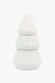Cypress & Fir White Ceramic Tree Candle Holder