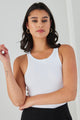 Wanted White High Neck Tank