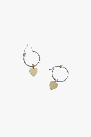 Heart Sleeper Earrings Gold ACC Jewellery Flo Gives Back 15% to Women In Need   