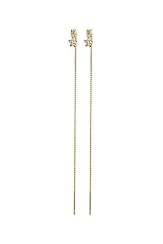 Regina Mini Star Gold Thread Earrings ACC Jewellery Pilgrim   