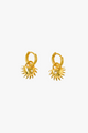 Solida Charm 18k Gold Plated Huggie Earrings