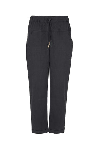 In Love Black Cropped Cuff Hem Tapered Pant WW Pants Among the Brave   