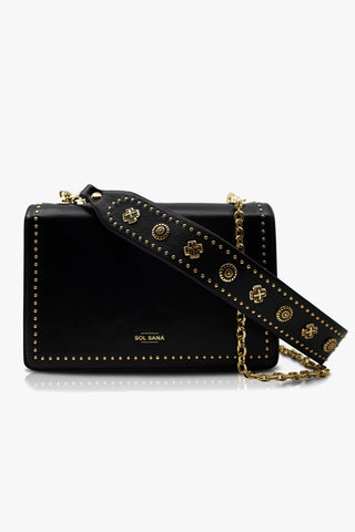 Embellished Flap Bag Black/Gold ACC Bags - All, incl Phone Bags Sol Sana   