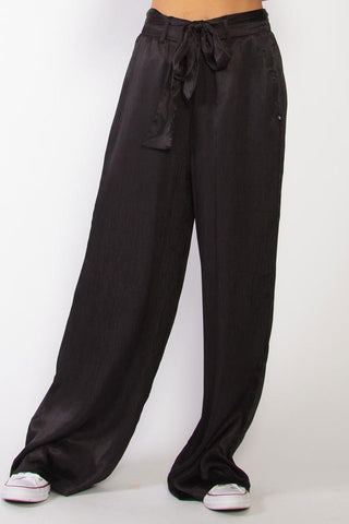 Places Silky Campagne Black Wide Leg Pant WW Pants Federation   