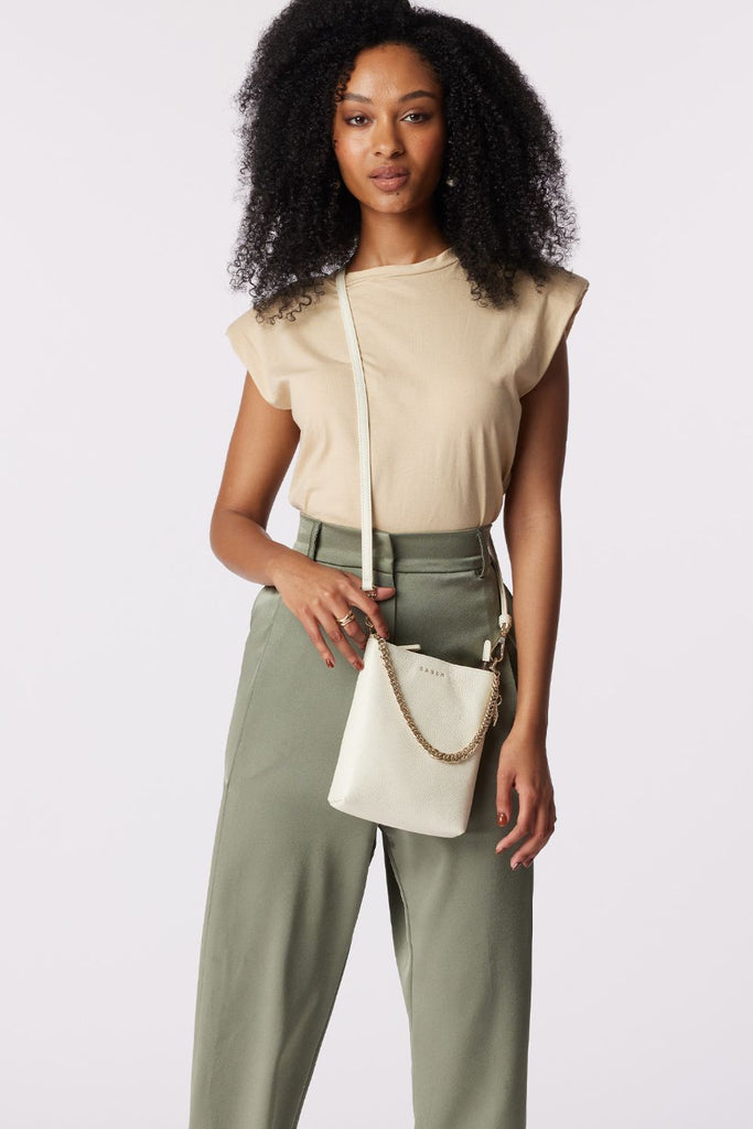 Shop Coco Mini Bag Vintage White Leather Bag | Flo & Frankie