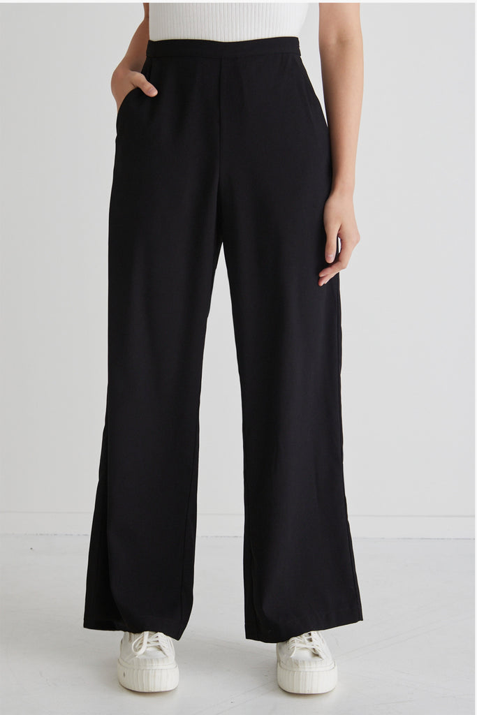 Black Linen Baggy Dress Pants -Plus – Ruby Mae's