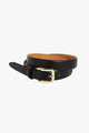 Bliss Black Leather Gold Buckle Belt