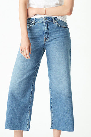 Bodrum Indigo 90s High Rise Wide Leg Blue Jean WW Jeans Mavi   