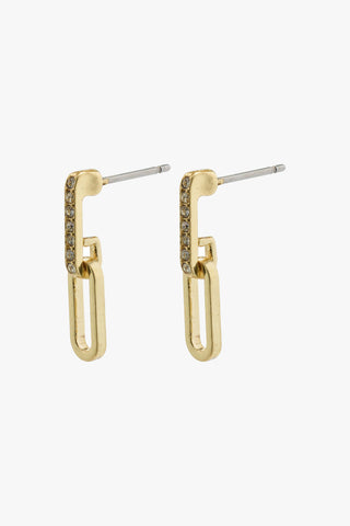 Elise Linked Earrings Gold Plated with Crystal ACC Jewellery Pilgrim   