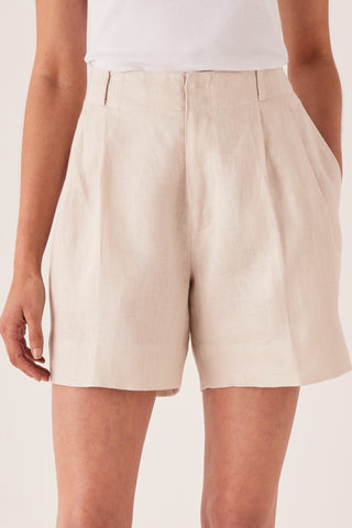 Tailored Linen Ivory Short WW Shorts Assembly Label   