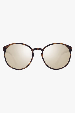 Swizzle Thin Round Matte Tort Gold Mirror Sunglasses ACC Glasses - Sunglasses Le Specs   