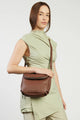 Fifi Umber Leather Shoulder Bag