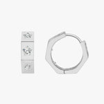 Whistledown Starburst Silver Hoop Earrings ACC Jewellery Silver Linings   