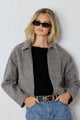 Dune Charcoal Boucle Zip Front Jacket