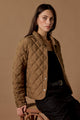 Absolute Chestnut Collared Quilted Puffer Jacket