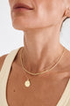 Nomad Double Chain Coin Pendant Necklace Gold