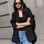 Diploma Black Two Button Vent Sleeve Blazer