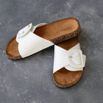 Buckle White Cork Base Slide